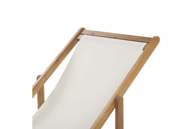 Solstol sett med 2 Anzio - lyst tre/off-white pelikanmønster - Hagemøbler & utemiljø - Stoler & Lenestoler - Solstoler
