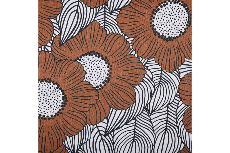 Solstol sett med 2 Anzio - mørkt tre/off-white valmuemønster - Hagemøbler & utemiljø - Stoler & Lenestoler - Solstoler