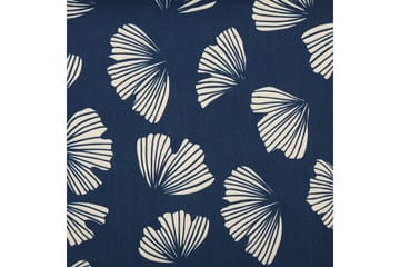 Solstol sett med 2 Anzio - m ørkt tre/off-white/marineblått blomstermønster - Hagemøbler & utemiljø - Stoler & Lenestoler - Solstoler