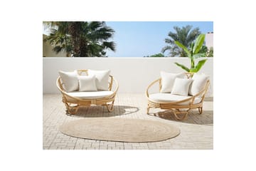 Solstol sett med 2 Rossano - Naturlig, beige - Hagemøbler & utemiljø - Stoler & Lenestoler - Utelenestoler