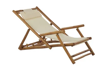 Solseng 2 stk lyst tre / beige ATRANI - Tre / Natur - Hagemøbler & utemiljø - Stoler & Lenestoler - Solstoler