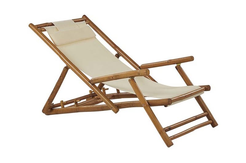 Solseng 2 stk lyst tre / beige ATRANI - Tre / Natur - Hagemøbler & utemiljø - Stoler & Lenestoler - Solstoler