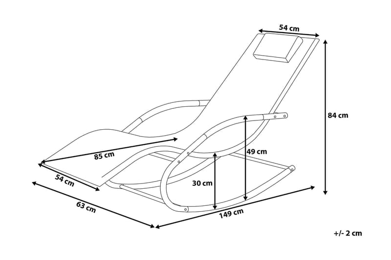 Solseng Carano 149 cm - Blå - Solstoler