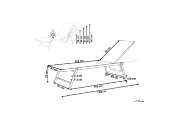 Solseng turkis PORTOFINO - Grønn - Hagemøbler & utemiljø - Stoler & Lenestoler - Solsenger & solvogner