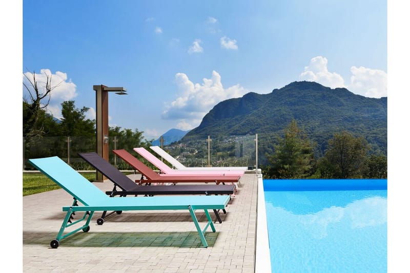 Solseng turkis PORTOFINO - Grønn - Hagemøbler & utemiljø - Stoler & Lenestoler - Solsenger & solvogner