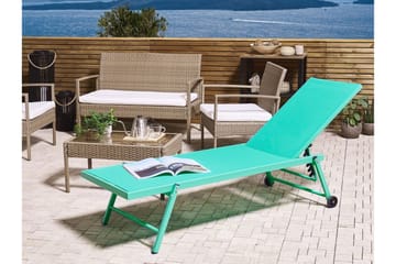 Solseng turkis PORTOFINO - Grønn - Hagemøbler & utemiljø - Stoler & Lenestoler - Solsenger & solvogner