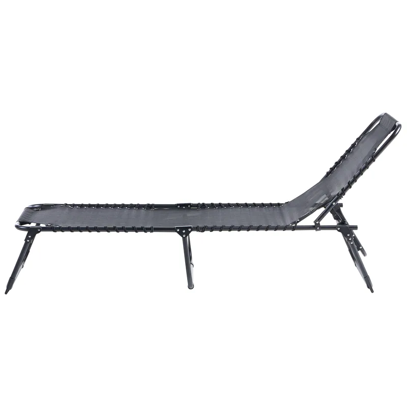 Solseng utendørs Ambato sammenleggbar - Svart - Hagemøbler & utemiljø - Stoler & Lenestoler - Solsenger & solvogner