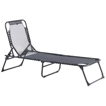 Solseng utendørs Ambato sammenleggbar - Svart - Hagemøbler & utemiljø - Stoler & Lenestoler - Solsenger & solvogner