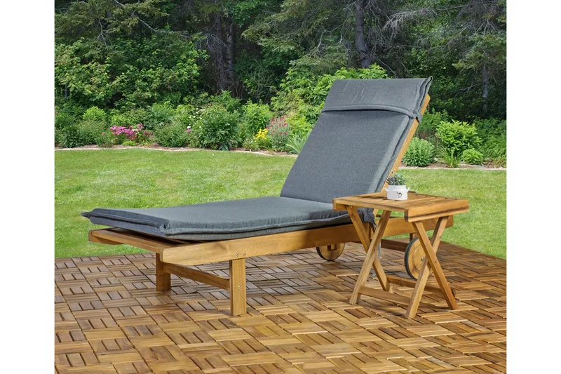 Solstol FINLAY 193x60xH30cm Akasie - Hagemøbler & utemiljø - Stoler & Lenestoler - Solsenger & solvogner