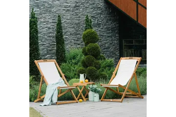 Solstol FINLAY 625x108xH105cm Akasie - Hagemøbler & utemiljø - Stoler & Lenestoler - Solstoler