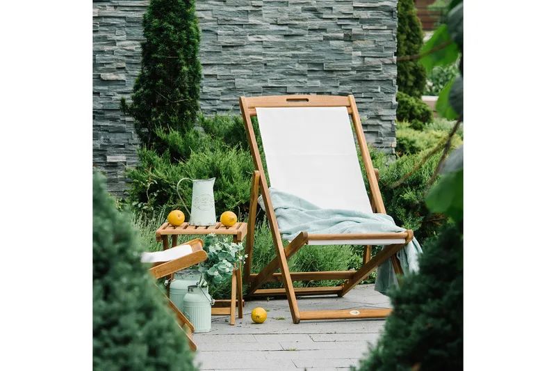 Solstol FINLAY 625x108xH105cm Akasie - Hagemøbler & utemiljø - Stoler & Lenestoler - Solstoler