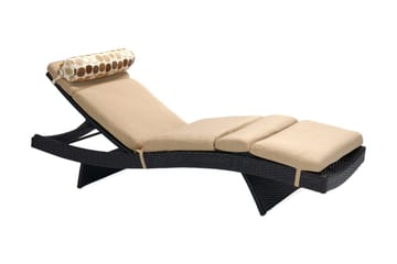 Solstol STELLA med pute 200x655xH33 mørkebrun - Hagemøbler & utemiljø - Stoler & Lenestoler - Solstoler