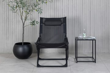 Seville Relaxstol Sammenleggbar med Pute - Svart - Hagemøbler & utemiljø - Stoler & Lenestoler - Solstoler - Strandstol