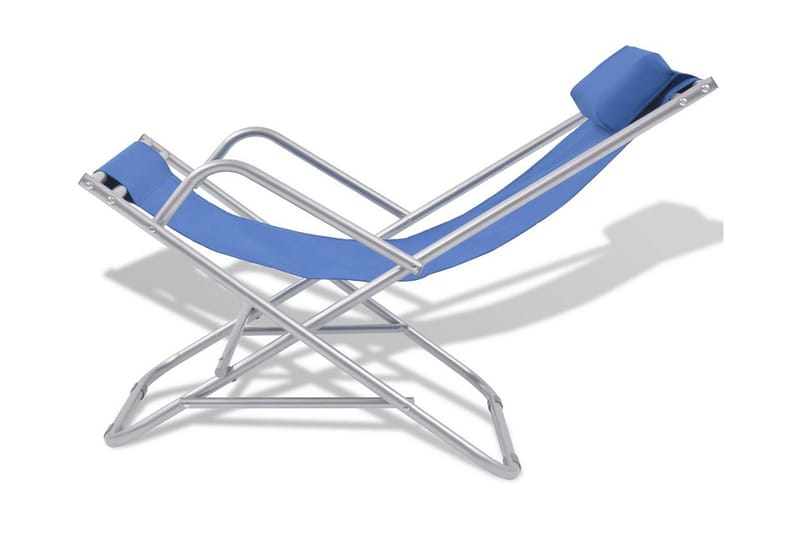 Tilbakelente fluktstoler 2 stk stål blå - Blå - Solstoler