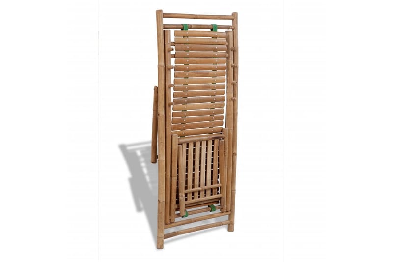 Utendørs fluktstol med fotstøtte bambus - Brun - Solstoler