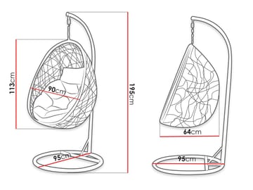 Solvero Hengestol utendørs - beige - Hagemøbler & utemiljø - Stoler & Lenestoler - Hengestoler