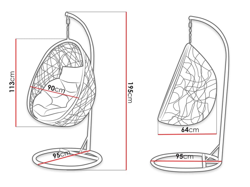 Solvero Hengestol utendørs - beige - Hagemøbler & utemiljø - Stoler & Lenestoler - Hengestoler