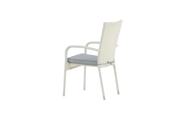 Anna Karmstol Stablebar - Hvit - Hagemøbler & utemiljø - Stoler & Lenestoler - Spisestol ute