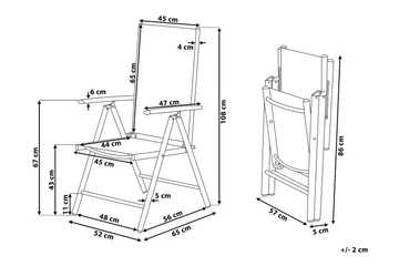 Catania Stol 6 stk 44 cm - Grå - Hagemøbler & utemiljø - Stoler & Lenestoler - Spisestol ute