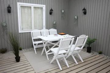 Delpino Klappstol - Hvit - Hagemøbler & utemiljø - Stoler & Lenestoler - Spisestol ute