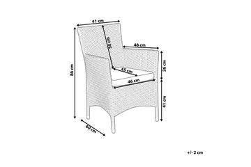 Galar Hagestol 2-pk - Hvit - Hagemøbler & utemiljø - Stoler & Lenestoler - Spisestol ute
