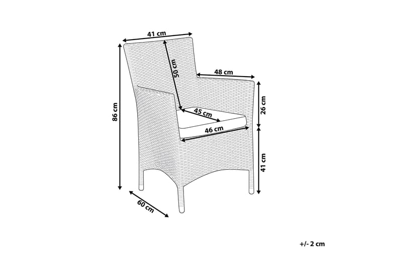 Galar Hagestol 2-pk - Hvit - Hagemøbler & utemiljø - Stoler & Lenestoler - Spisestol ute