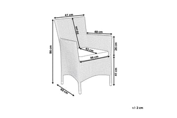 Galar Hagestol 2-pk - Hvit - Hagemøbler & utemiljø - Stoler & Lenestoler - Spisestol ute