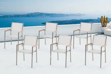 Grosseto Stol 6-pk 58 cm - Hvit - Hagemøbler & utemiljø - Stoler & Lenestoler - Spisestol ute