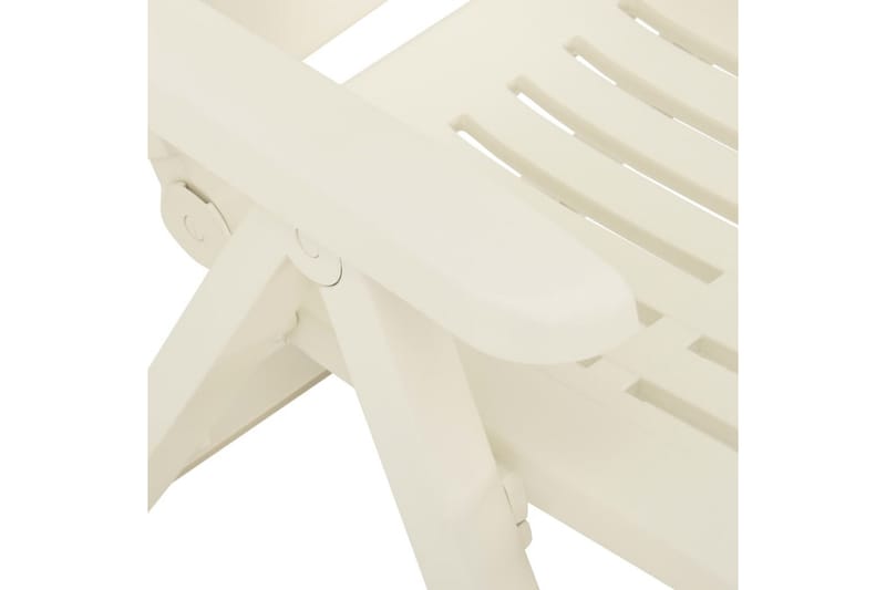 Hagelenestoler 2 stk plast hvit - Hvit - Balkongstoler - Spisestol ute