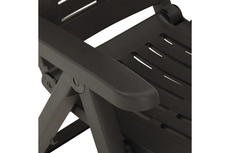 Hagelenestoler 2 stk plast antrasitt - Antrasittgrå - Balkongstoler - Spisestol ute