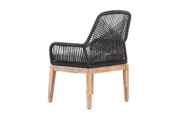 Hagestol 2 grå OLBIA - Svart - Hagemøbler & utemiljø - Stoler & Lenestoler - Spisestol ute