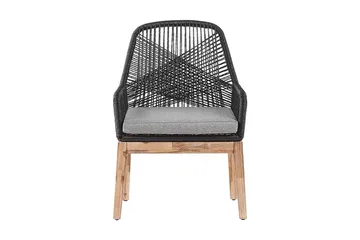 Hagestol 2 grå OLBIA - Svart - Hagemøbler & utemiljø - Stoler & Lenestoler - Spisestol ute