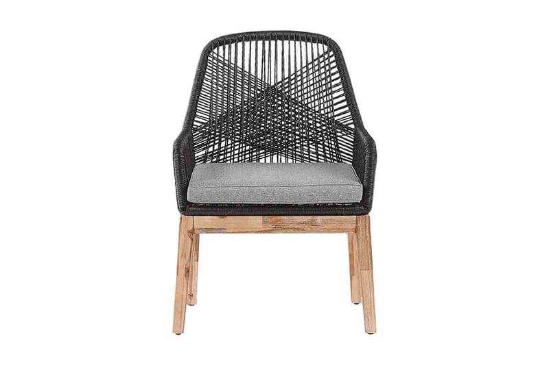 Hagestol 2 grå OLBIA - Svart - Hagemøbler & utemiljø - Stoler & Lenestoler - Spisestol ute