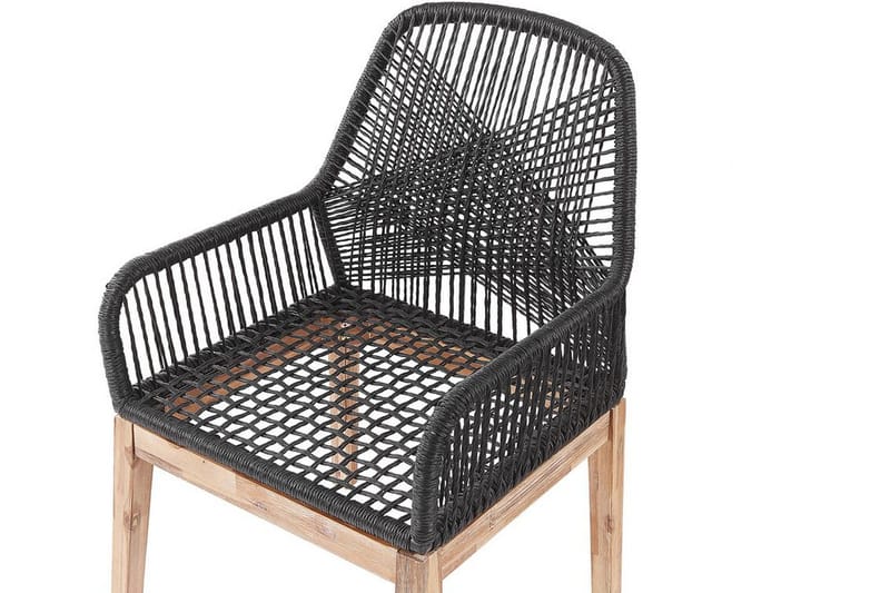 Hagestol 2 grå OLBIA - Svart - Hagemøbler & utemiljø - Stoler & Lenestoler - Spisestol ute