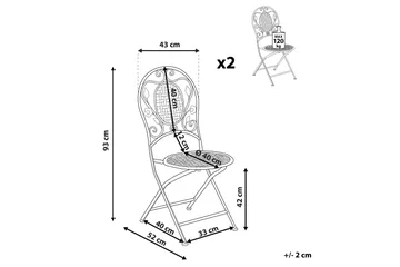 Hagestol 2 Kremhvit BIVIO - Hvit - Hagemøbler & utemiljø - Stoler & Lenestoler - Spisestol ute