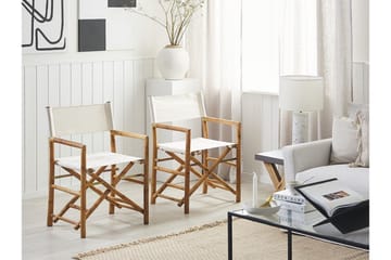 Hagestol 2 stk lyst tre / beige MOLISE - Tre / Natur - Hagemøbler & utemiljø - Stoler & Lenestoler - Spisestol ute