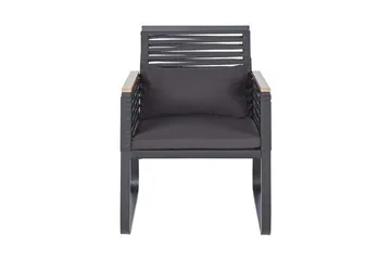 Hagestol 2 stk svart CANETTO - Svart - Hagemøbler & utemiljø - Stoler & Lenestoler - Spisestol ute