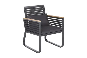 Hagestol 2 stk svart CANETTO - Svart - Hagemøbler & utemiljø - Stoler & Lenestoler - Spisestol ute