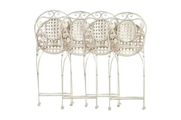 Hagestol 4 Kremhvit BIVIO - Hvit - Hagemøbler & utemiljø - Stoler & Lenestoler - Spisestol ute