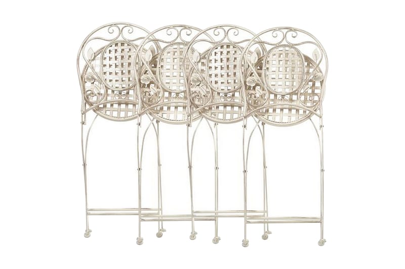 Hagestol 4 Kremhvit BIVIO - Hvit - Hagemøbler & utemiljø - Stoler & Lenestoler - Spisestol ute