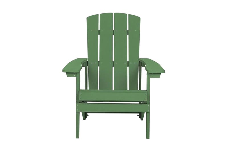 Hagestol med fotskammel grønn ADIRONDACK - Grønn - Balkongstoler - Spisestol ute