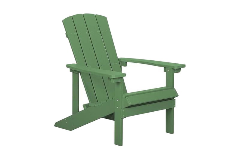 Hagestol med fotskammel grønn ADIRONDACK - Grønn - Balkongstoler - Spisestol ute