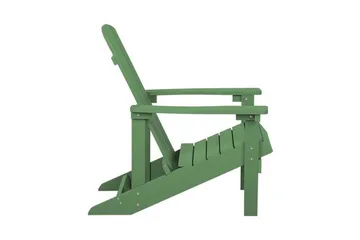 Hagestol med fotskammel grønn ADIRONDACK - Grønn - Hagemøbler & utemiljø - Stoler & Lenestoler - Solstoler - Dekkstol