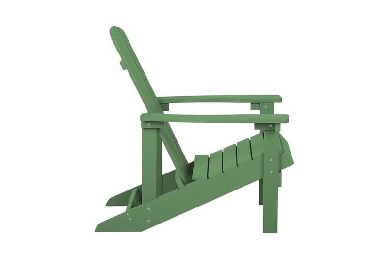 Hagestol med fotskammel grønn ADIRONDACK - Grønn - Hagemøbler & utemiljø - Stoler & Lenestoler - Solstoler - Dekkstol