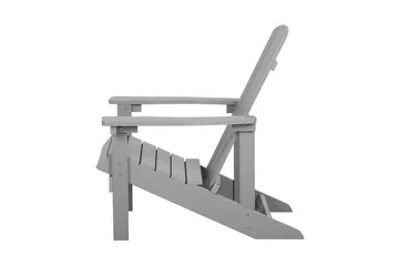 Hagestol med fotskammel lys gr å ADIRONDACK - Grå - Hagemøbler & utemiljø - Stoler & Lenestoler - Solstoler - Dekkstol