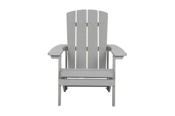 Hagestol med fotskammel lys grå ADIRONDACK - Grå - Hagemøbler & utemiljø - Stoler & Lenestoler - Solstoler - Dekkstol