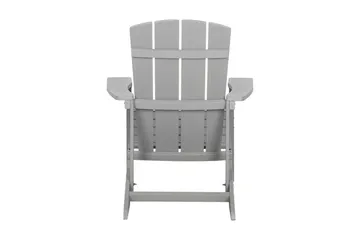 Hagestol med fotskammel lys grå ADIRONDACK - Grå - Hagemøbler & utemiljø - Stoler & Lenestoler - Solstoler - Dekkstol