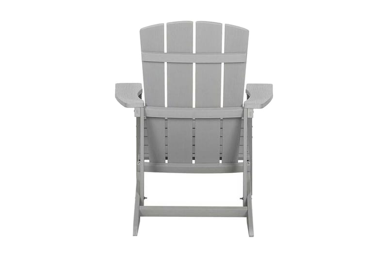 Hagestol med fotskammel lys grå ADIRONDACK - Grå - Hagemøbler & utemiljø - Stoler & Lenestoler - Solstoler - Dekkstol