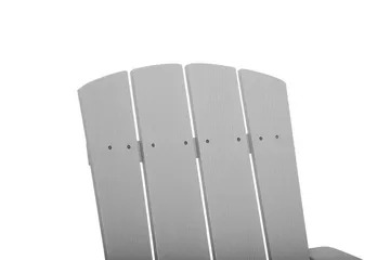 Hagestol med fotskammel lys grå ADIRONDACK - Grå - Hagemøbler & utemiljø - Stoler & Lenestoler - Solstoler - Dekkstol