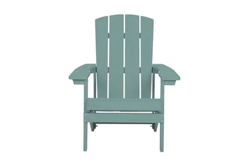 Hagestol med fotskammel turkis ADIRONDACK - Blå - Hagemøbler & utemiljø - Stoler & Lenestoler - Solstoler - Dekkstol
